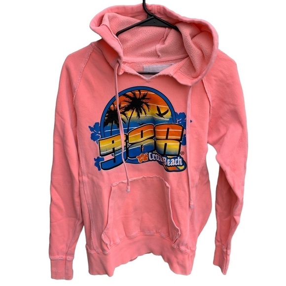 Vintage Ron Jon Graphic Cocoa Beach Hooded Sweatshirt Women’s Size Large - Picture 1 of 8